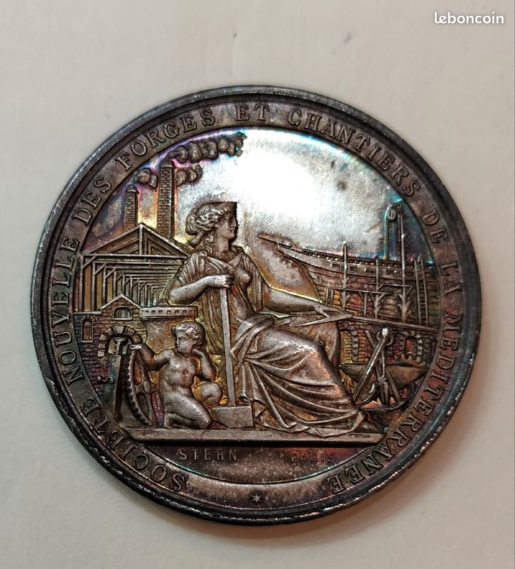 QUINTA REPUBLICA FRANCESA Médaille, Forges et chantiers de la Méditerranée fme_622230 Medallas