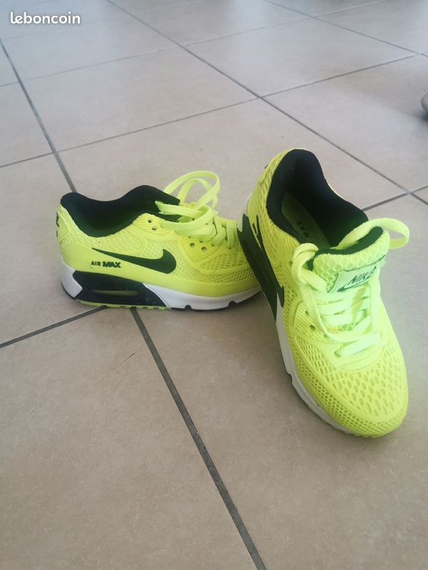 Sneakers Air Max 2016 Vert Fluo Jaune Fluo Nike Air Max Enfant Jaune  Baskets Enfant Chaussures