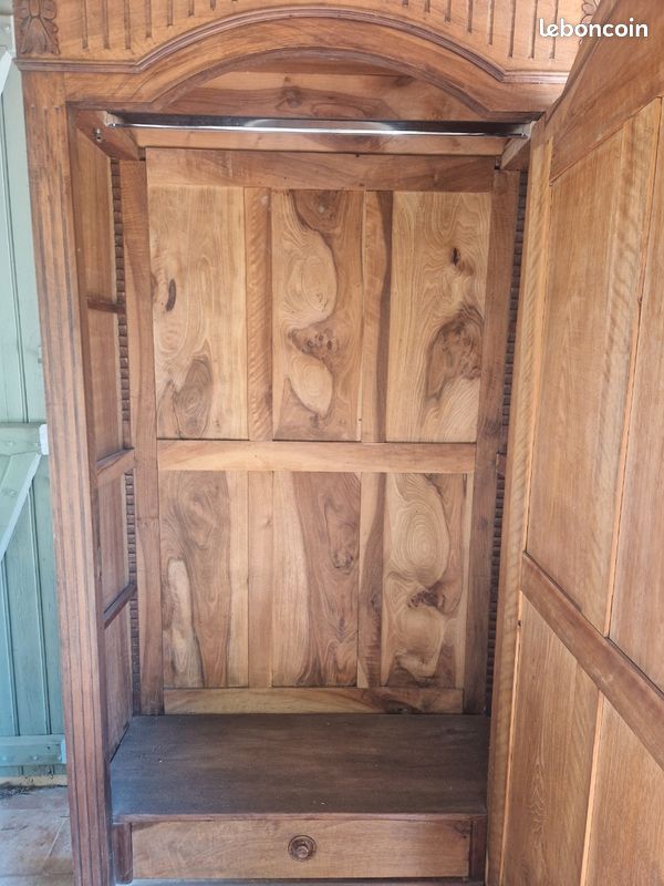 Armoire ancienne bonnetière avec miroir (image 2)