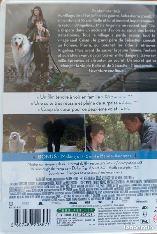 DVD Belle et Sébastien 2 (image 2)