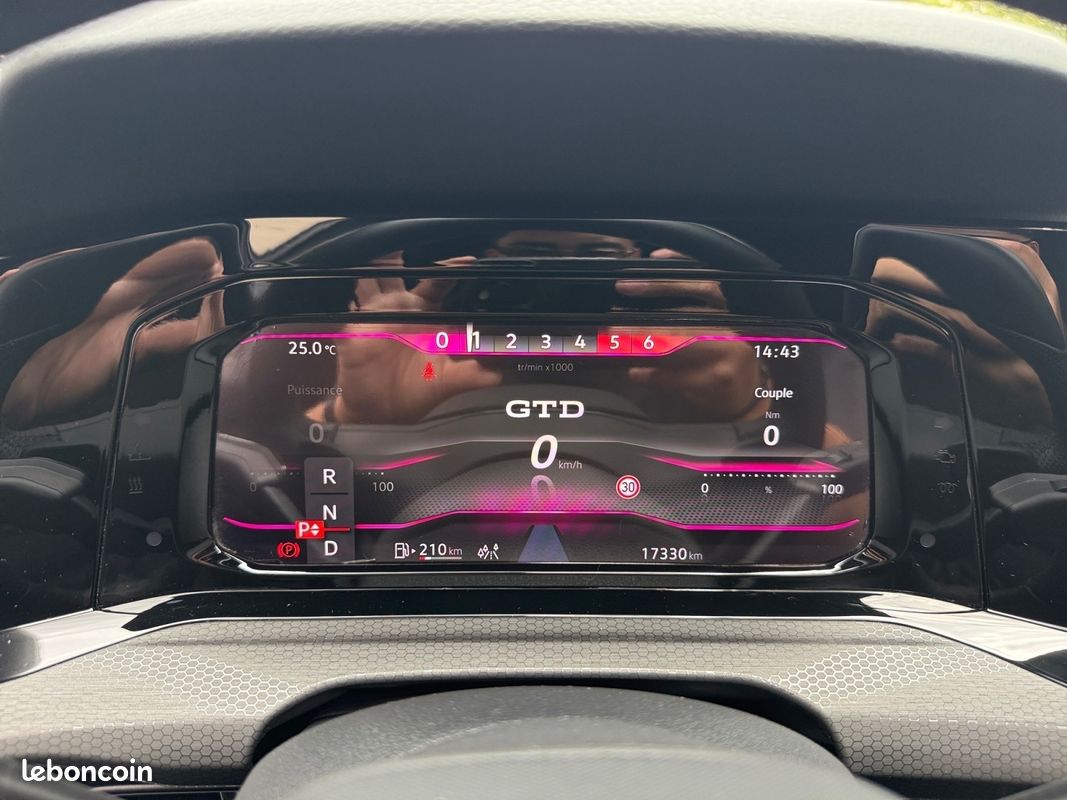 Volkswagen golf 2.0 tdi scr 200 dsg7 gtd/apple carplay/toit ouvrant/attelage/harman kardon/garantie 12 mois (image 10)