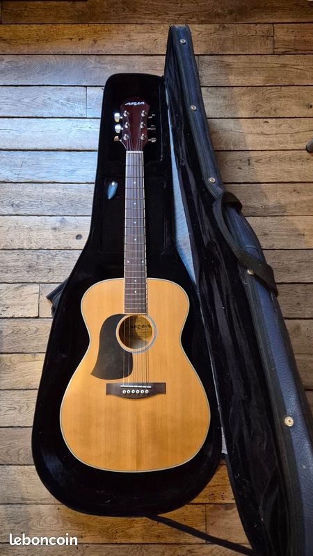 Guitare acoustique Aria AF 20 3/4 + étui + sangles (image 1)