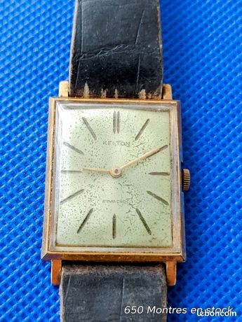Montre Mécanique KELTON Vintage Pour Homme - Pour Pièces/réparation - Mouvement Manuel, Sans Bracelet - Fabriquée En France