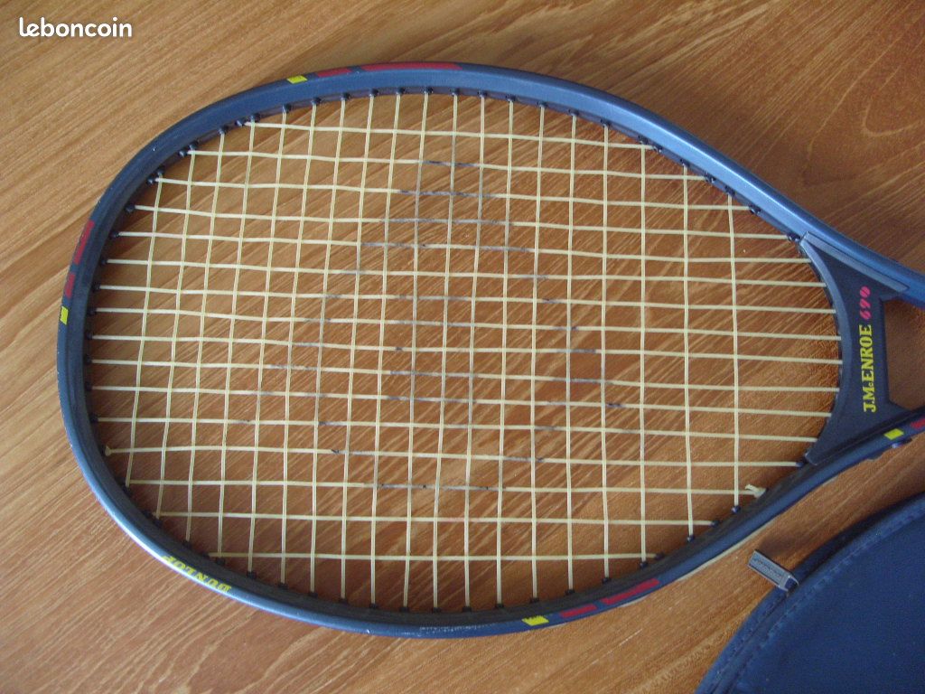 Raquette De Tennis Vintage Dunlop Power Series John McEnroe - Avec Housse - Taiwan