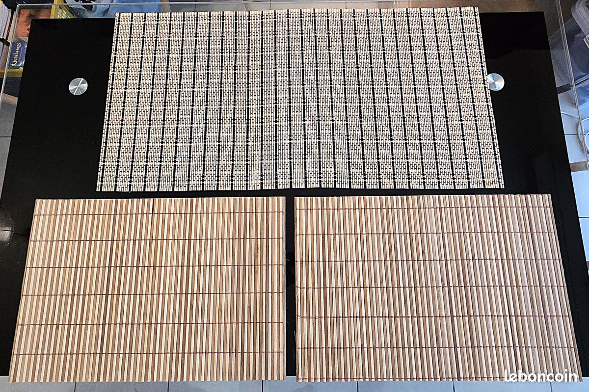Ensemble art de la table (2 sets de table + 1 chemin de table) inspiration japon (image 1)