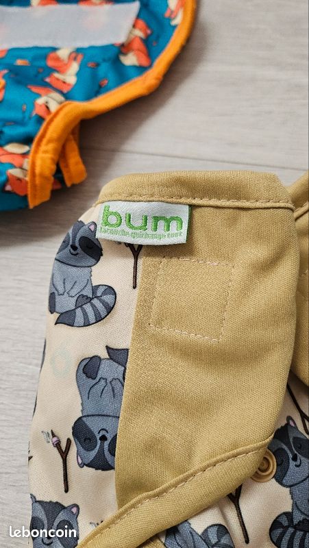 Lot de couches lavables Bum diapers avec voiles et inserts supplémentaires (image 4)