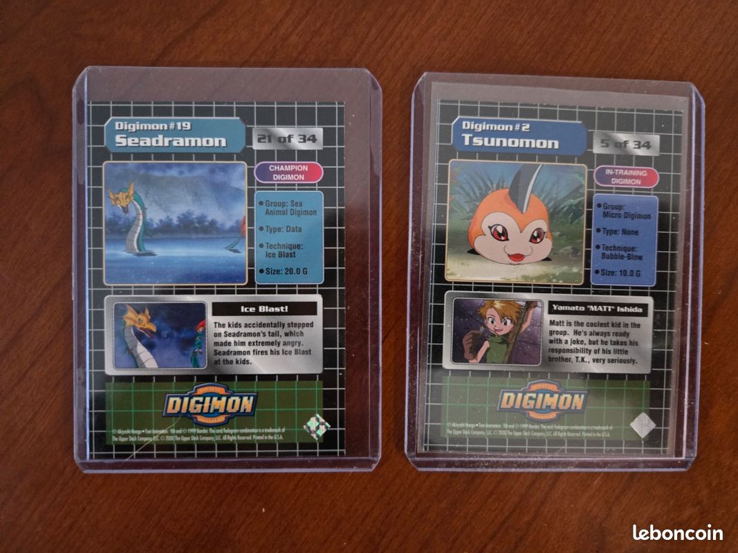 Lot Cartes digimon the upper deck 1999 bandai - Collection Lot Cartes digimon the upper deck 1999 bandai - Collection