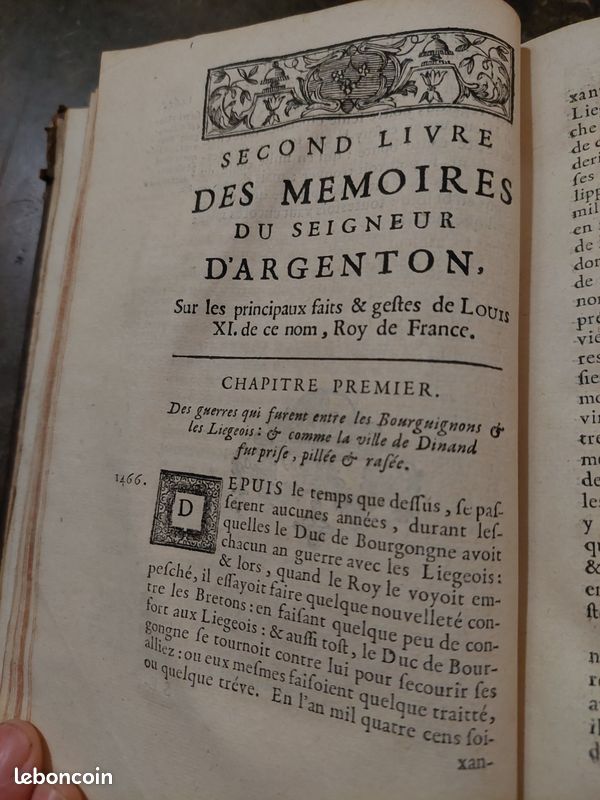 Mémoires de Philippe de Comines (édition 18éme) (image 5)