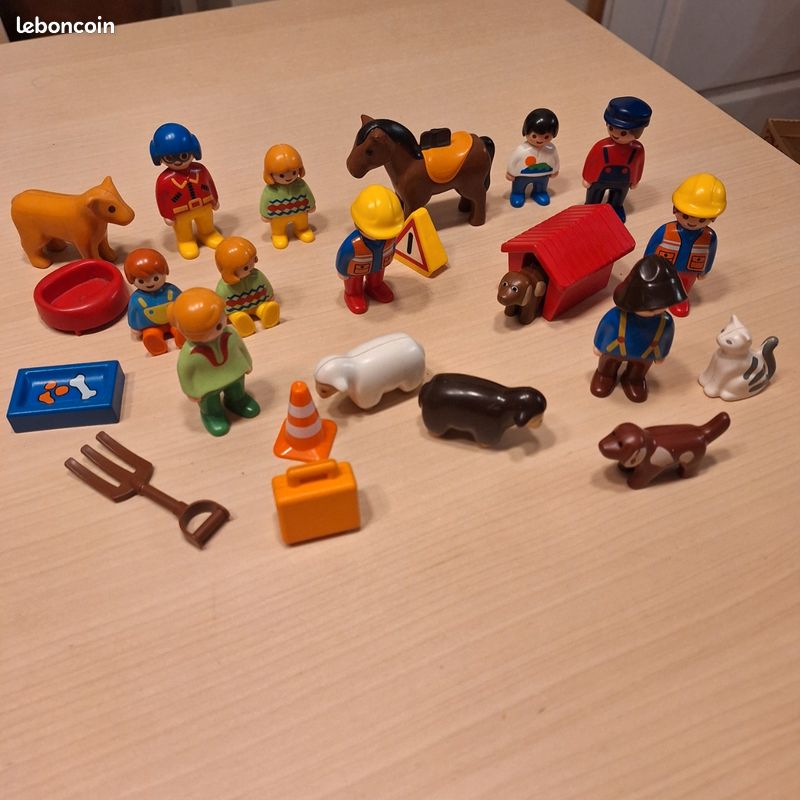 PLAYMOBIL LOT ANIMAUX Cheval, Lion. Oiseaux, Serpents, Crabes, Requin