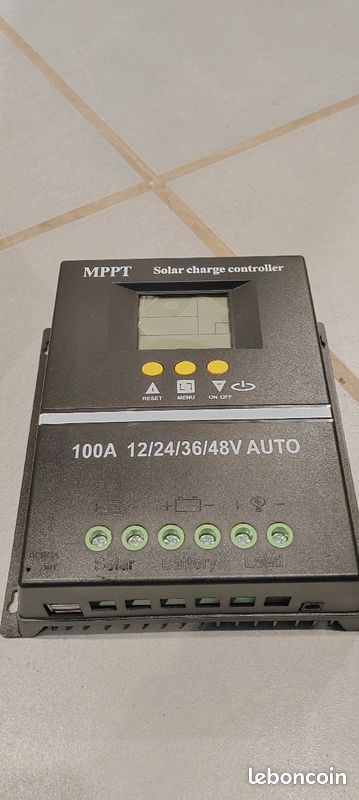 Régulateur Solaire MPPT 100A 4000W HOMTAS – 12V/24V/36V/48V, Avec écran LCD Pour Système PV