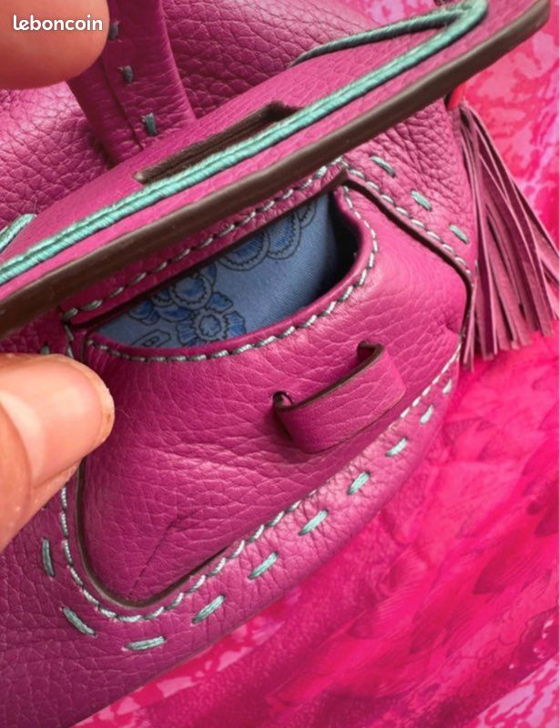 Sac premier flirt Lancel fushia petit modèle (image 6)