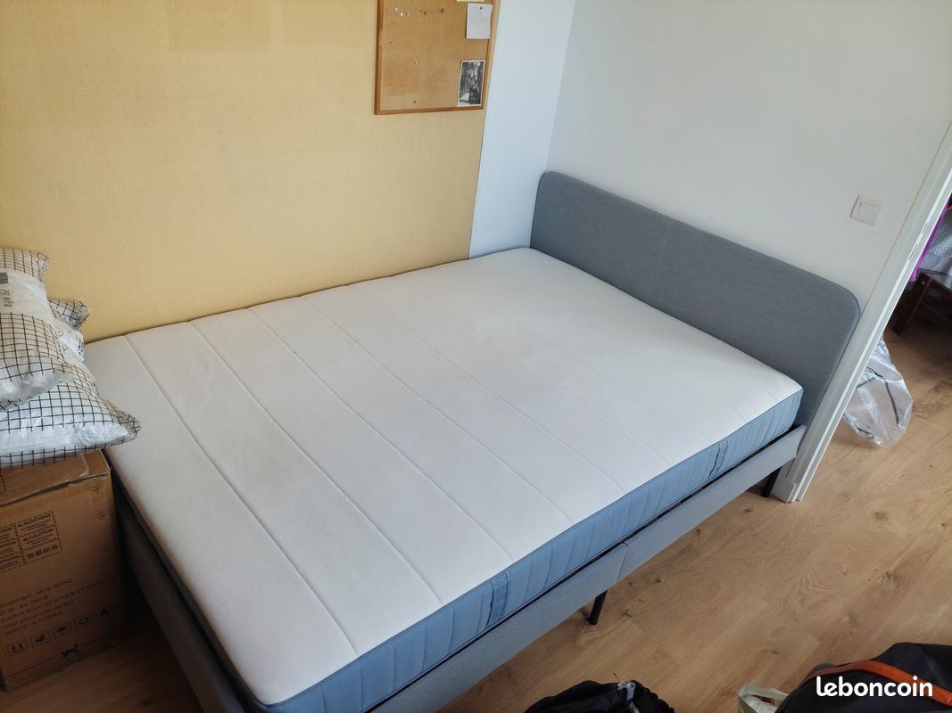 Matelas à ressorts ensachés, mi-ferme/bleu clair, 140x200 cm (image 2)