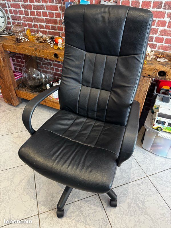 Chaise de bureau cuir (image 1)