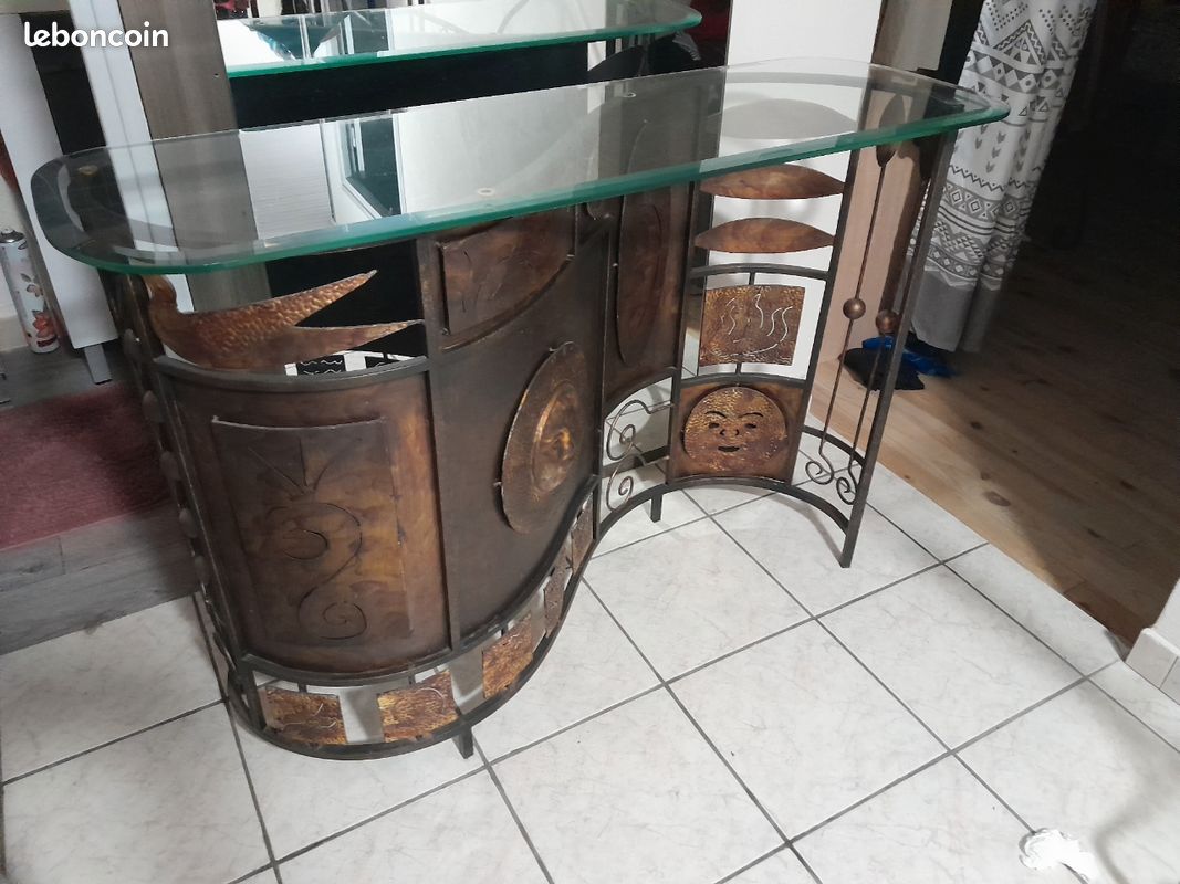 Console en fer et verre (image 1)