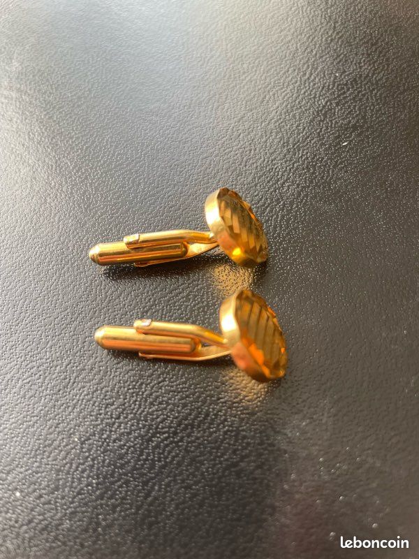 Paire De Boutons De Manchette (Occasion) - Bijoux Homme - État Correct - Parfaits Pour Costume