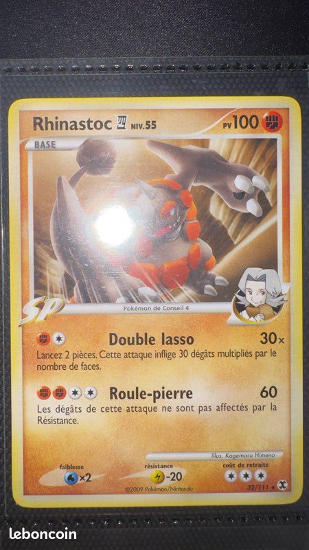 Pokémon Rhinastoc Niv55 PV100 32/111 Rivaux Émergeants Rare Normale (image 1)