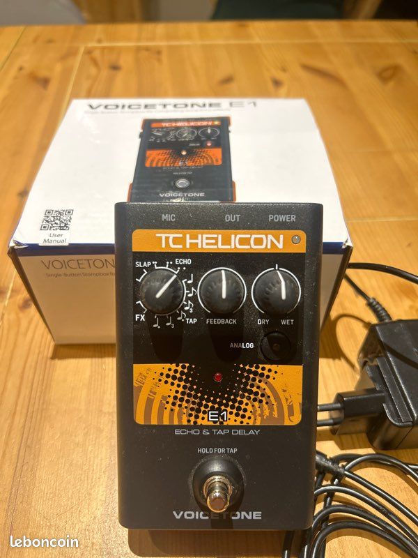 TC Helicon VoiceTone E1 Echo and Tap Delay Vocal Processor (image 1)
