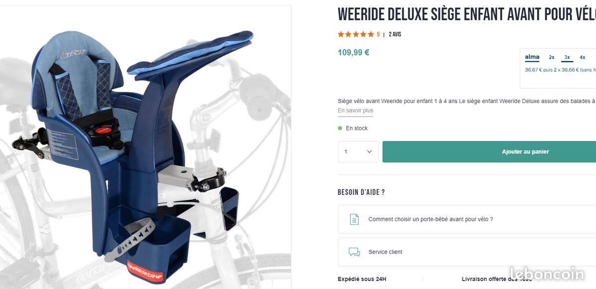 Porte bébé vélo (image 5)