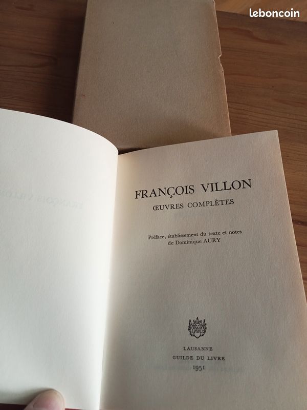 François Villon - Œuvres complètes - Édition la Guilde du Livre (image 1)