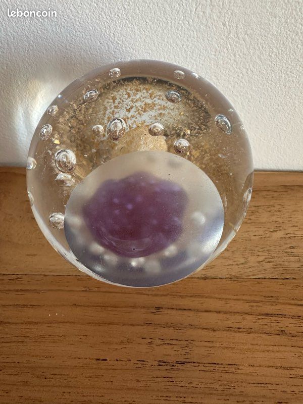 Boule De Rêve En Verre Soufflé – Presse-papier Ou Décoration – Diamètre 7 Cm – Environ 450 G – Travail Artisanal