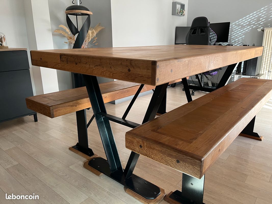 Table + bancs fait main (image 4)