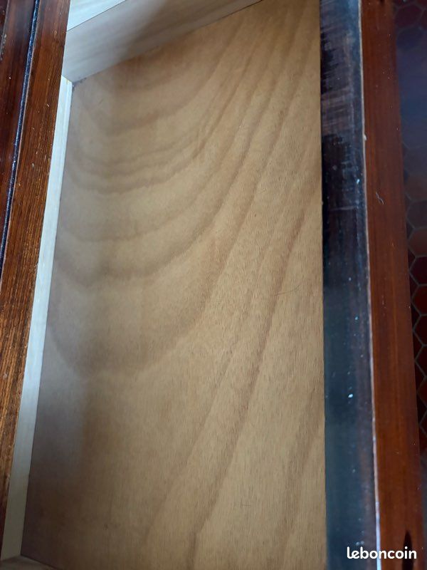 Armoire penderie avec coiffeuse et miroir – bois vintage années 50/60 (image 5)