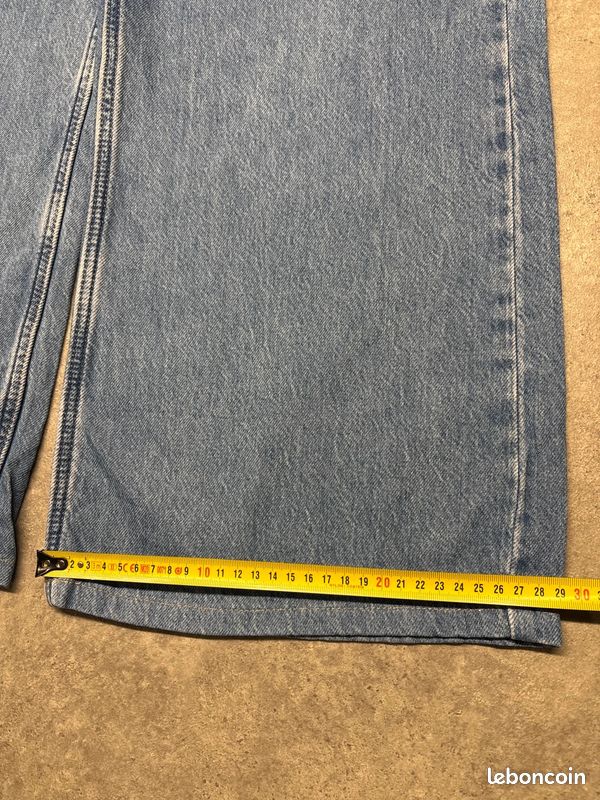 Jean Levi's Baggy Dad Wide Leg premium taille mi-haute en denim bleu | W25 L30 #SLCP287.296 (image 9)