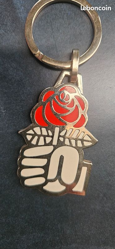 Porte clef officiel neuf Parti socialiste plus photo mitterrand (image 1)