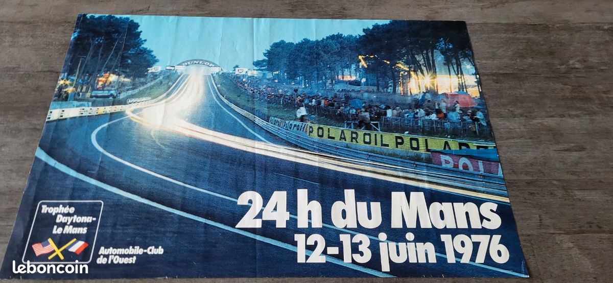 Affiche Originale – 24 Heures Du Mans 1976 – Occasion – Années 70
