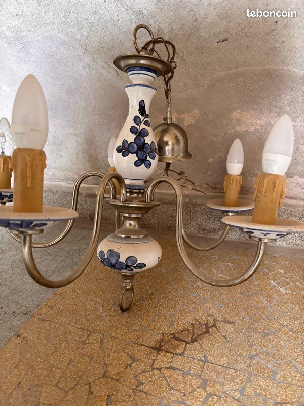 Lustre en céramique blanc moderne éclairage décoration d'intérieur pendentif en