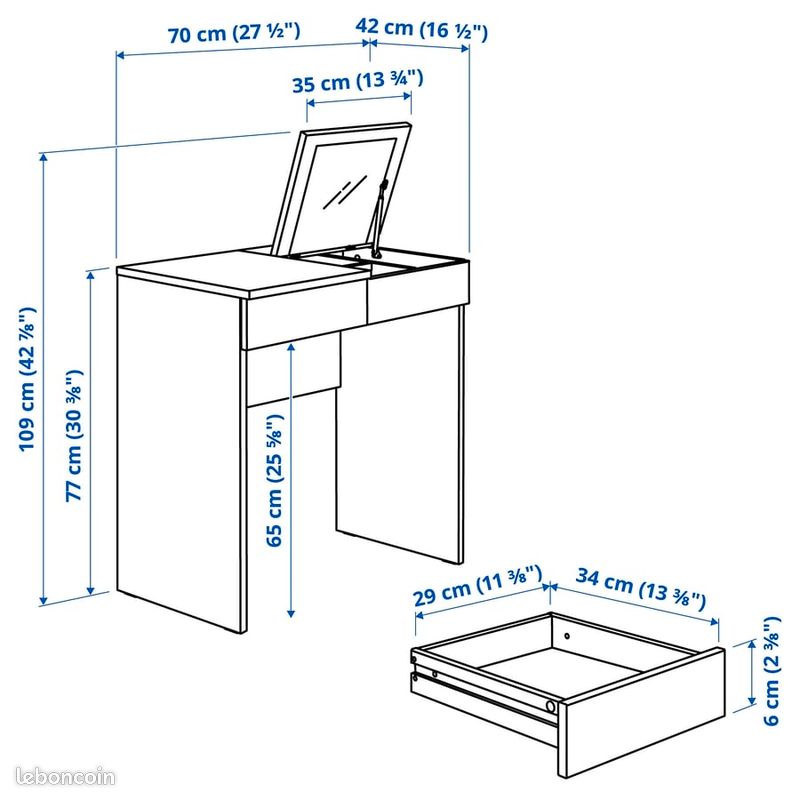 Coiffeuse Brimnes IKEA (image 4)
