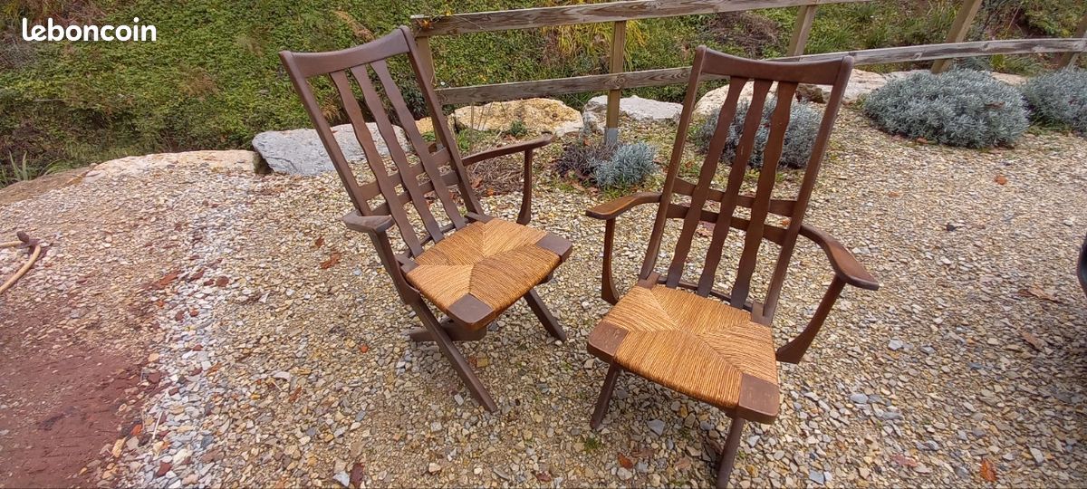 Paire de fauteuils bois modulables (image 1)
