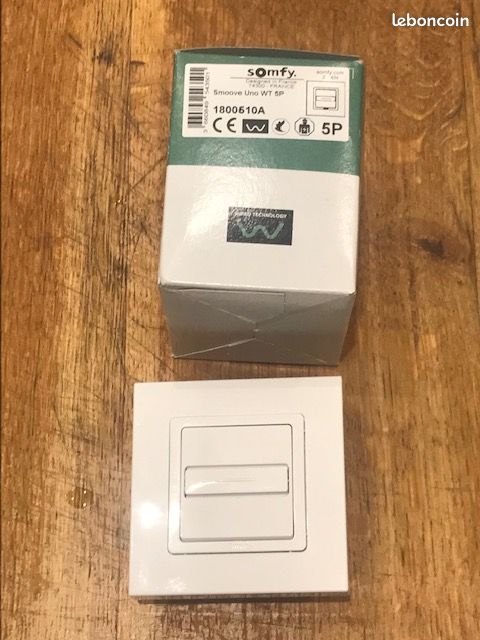 Bouton volet bso brise soleil orientable Somfy Smoove Uno WT 5P 1800510A (image 2)