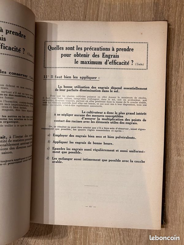 Livre ancien Pourquoi, où, quand et comment employer les engrais (image 7)