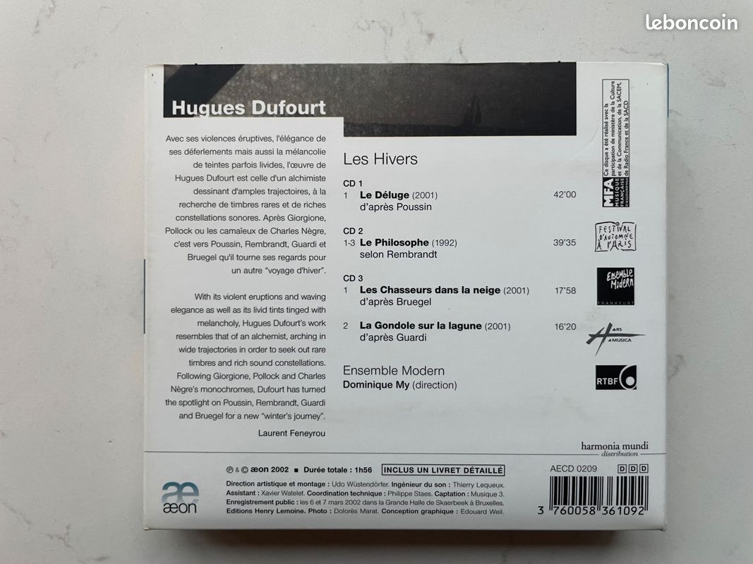 Coffret cd hugues dufourt (image 2)