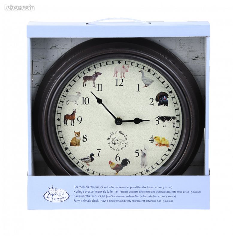 DESTOCKAGE - Horloge musicale - Animaux de la ferme - D 30 cm - NEUF (image 2)