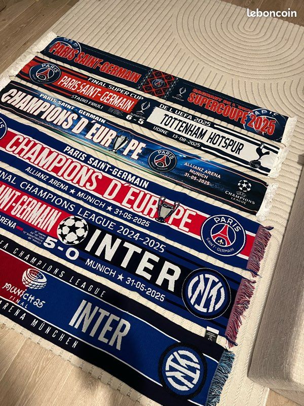 Écharpe Stade De Reims & PSG 2024/2025 | Double Club Ligue 1 Football