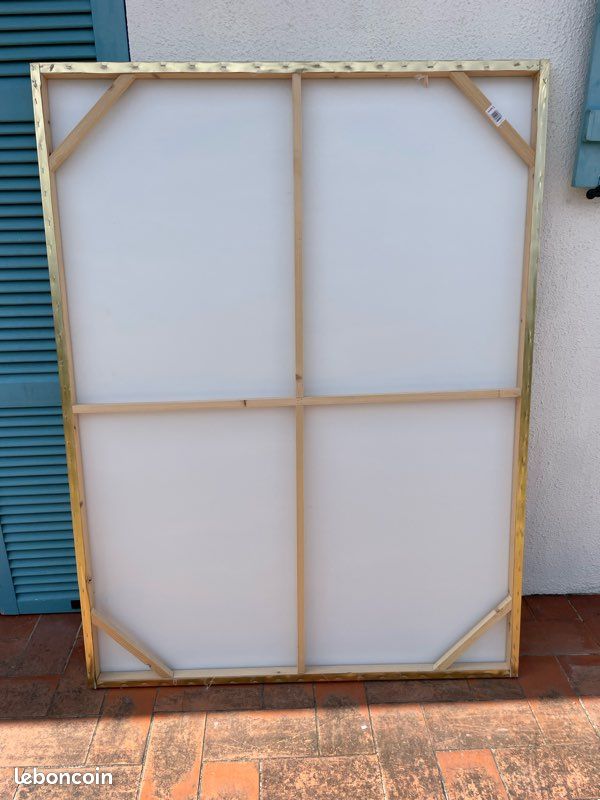 Tableau touched fleurs pirogue 120x160cm doré et rose kare design (image 6)