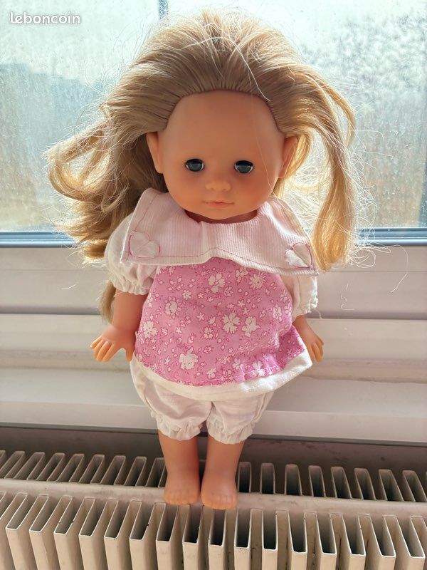 Poupée Corolle 36 Cm – édition 2004, Cheveux Blonds, Tenue Complète Manteau Rose, Vintage