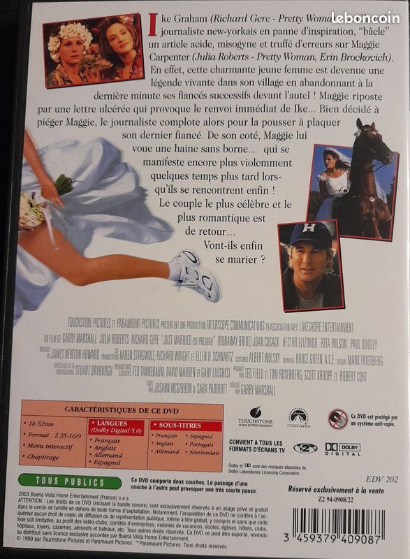 DVD- Just Married (ou presque) (1999) - Occasion (image 2)