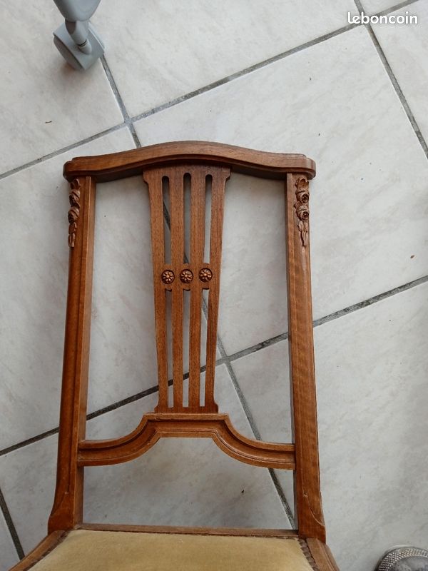 2 chaises anciennes bois massif (image 7)