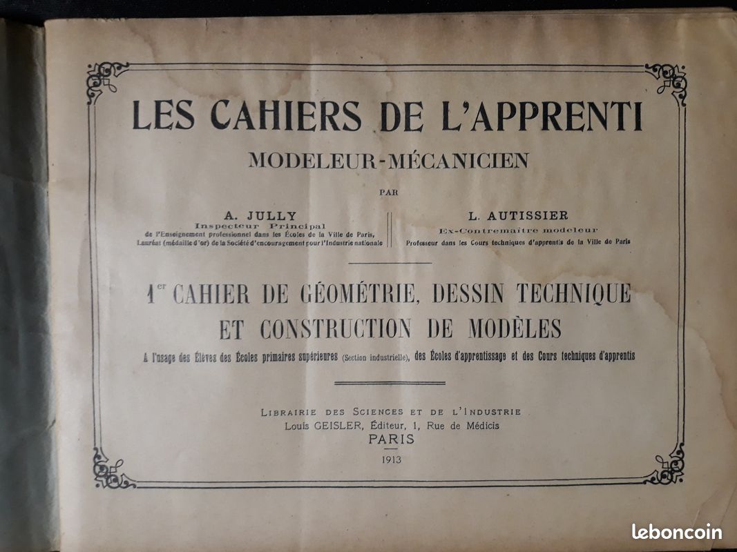 Livre ancien les cahiers de l'apprenti 1913 (image 5)