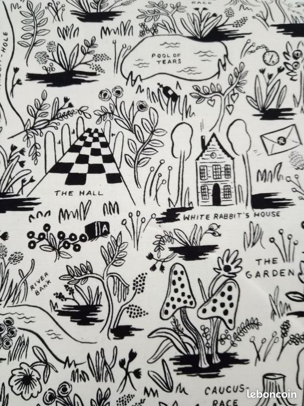 Tissu Alice au pays des merveilles (image 2)