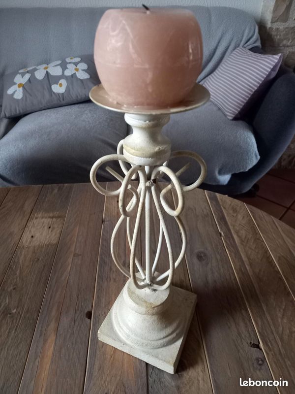 Bougeoir métal 25cm hauteur (image 1)
