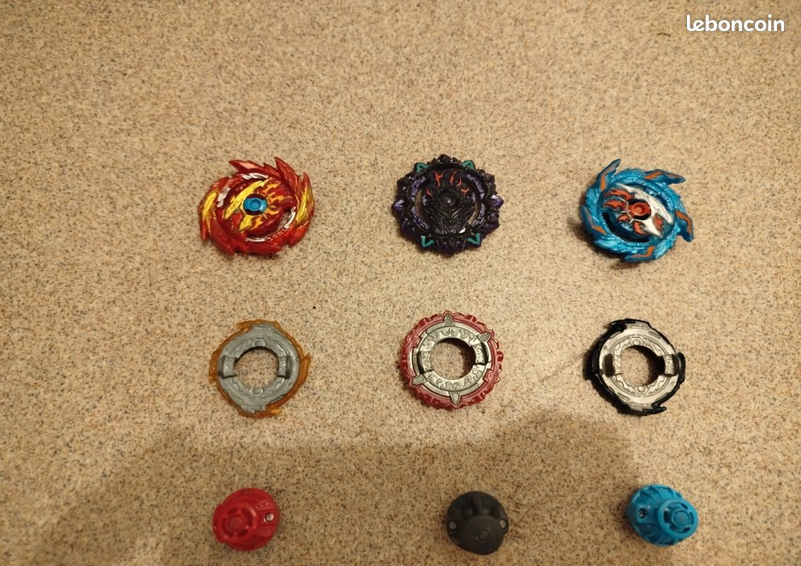 Lot de 3 toupies Beyblade burst surge + 3 lanceurs + une arène (image 2)