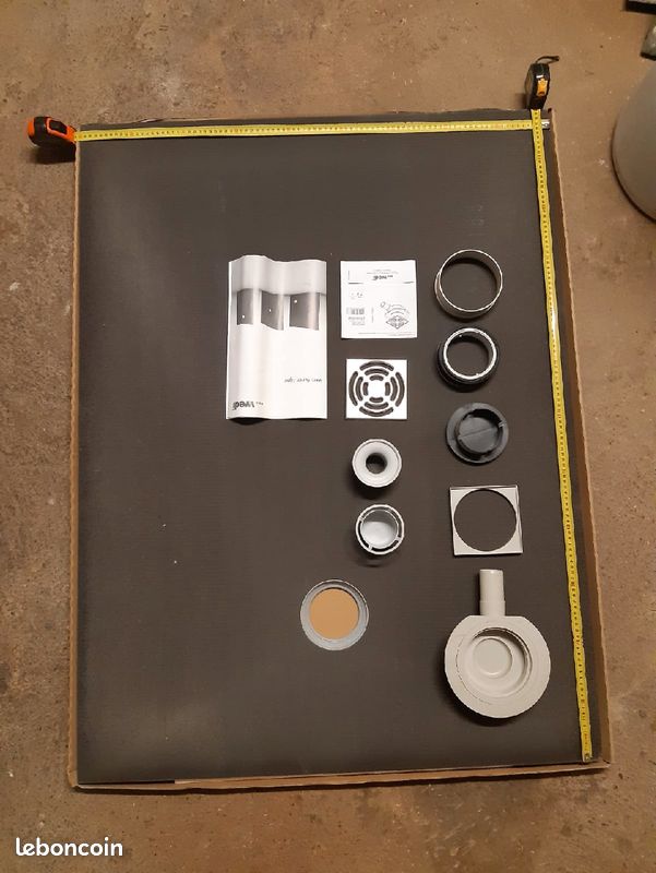 Receveur Wedi fundo lino 1200x900 + siphon sortie horizontale (image 1)