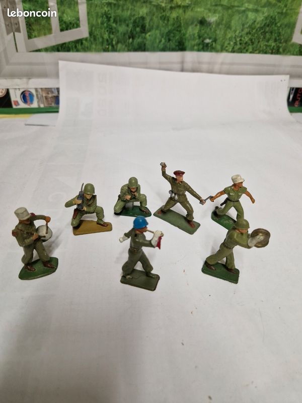 Figurine Starlux : mini 1/72 lot soldats Français, US. Armée Figurine Starlux : mini 1/72 lot soldats Français, US. Armée