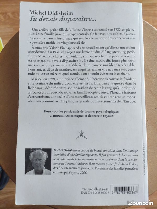 Tu devais disparaître... Le roman d'une enfant royale cachée. Michel Didisheim éditions Alphée Jean- (image 2)