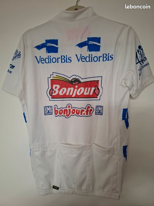 Maillot Cycliste Team Europcar – Signé Par Chavanel, Taille M, Polyester Vert