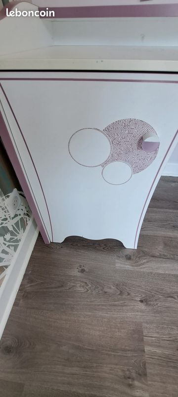 Chambre fille - lit avec tiroir - table de chevet - bureau (image 11)